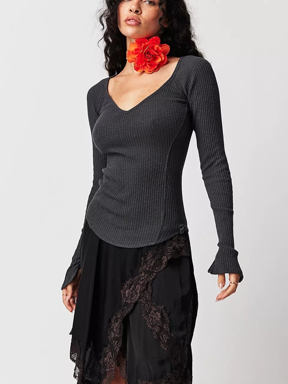 Free People Passing Through Layering Tee, M